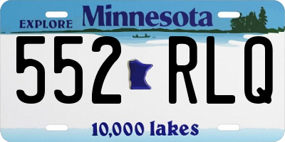 MN license plate 552RLQ