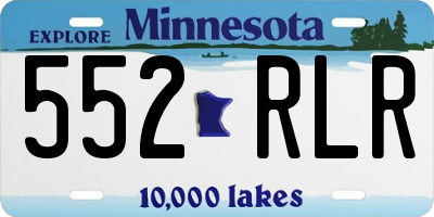 MN license plate 552RLR