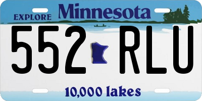 MN license plate 552RLU