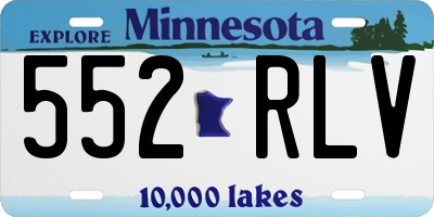 MN license plate 552RLV