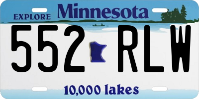 MN license plate 552RLW