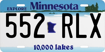 MN license plate 552RLX