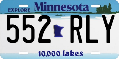 MN license plate 552RLY