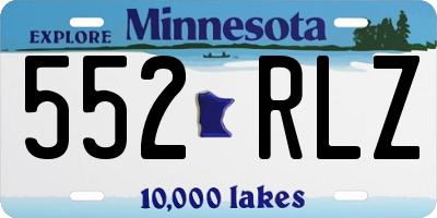 MN license plate 552RLZ