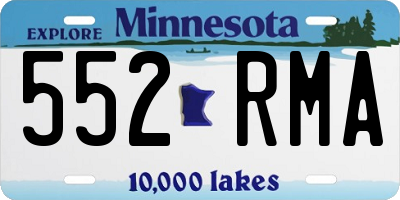 MN license plate 552RMA