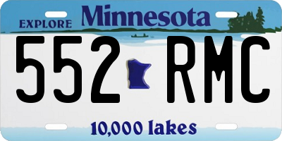 MN license plate 552RMC