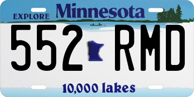 MN license plate 552RMD