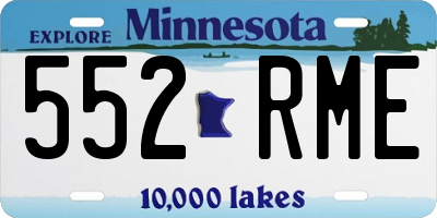 MN license plate 552RME