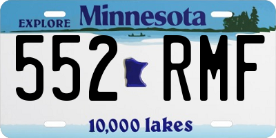MN license plate 552RMF