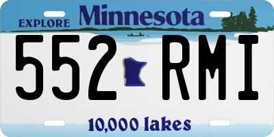 MN license plate 552RMI