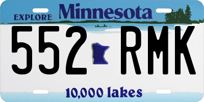 MN license plate 552RMK
