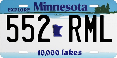 MN license plate 552RML