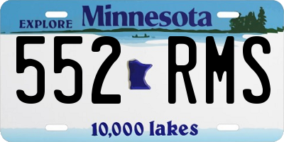 MN license plate 552RMS