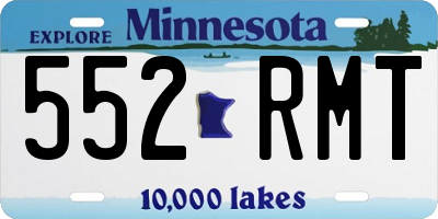 MN license plate 552RMT