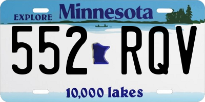 MN license plate 552RQV