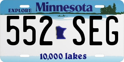 MN license plate 552SEG