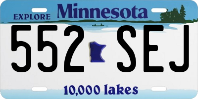 MN license plate 552SEJ