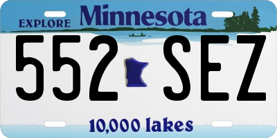 MN license plate 552SEZ