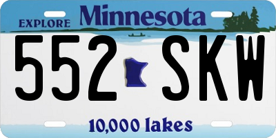 MN license plate 552SKW