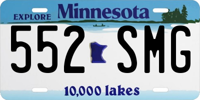 MN license plate 552SMG