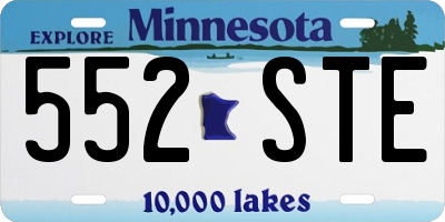 MN license plate 552STE