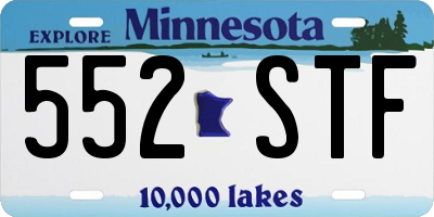 MN license plate 552STF