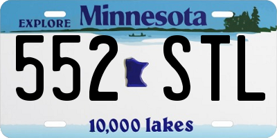 MN license plate 552STL