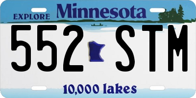 MN license plate 552STM