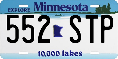MN license plate 552STP