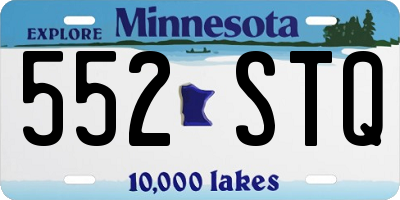 MN license plate 552STQ