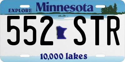 MN license plate 552STR