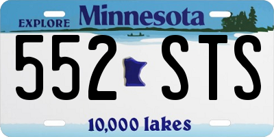 MN license plate 552STS