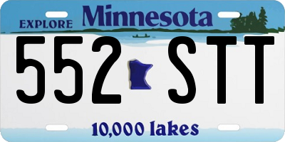 MN license plate 552STT