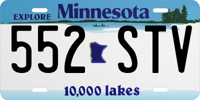MN license plate 552STV