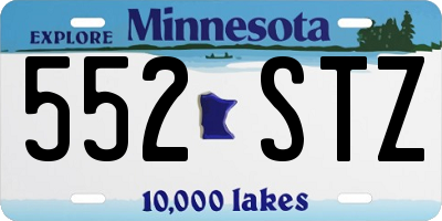 MN license plate 552STZ