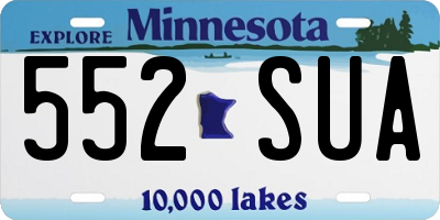 MN license plate 552SUA