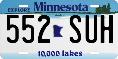 MN license plate 552SUH