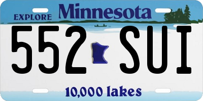 MN license plate 552SUI