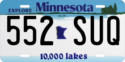 MN license plate 552SUQ