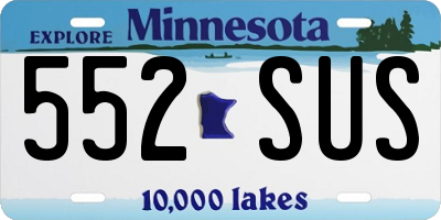 MN license plate 552SUS