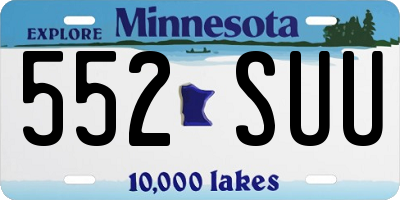 MN license plate 552SUU