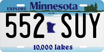 MN license plate 552SUY
