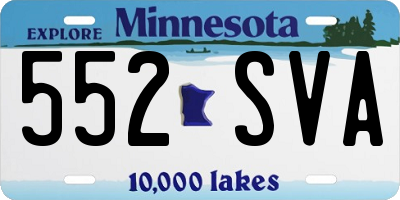 MN license plate 552SVA