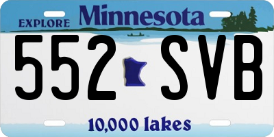 MN license plate 552SVB