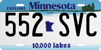 MN license plate 552SVC