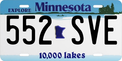 MN license plate 552SVE