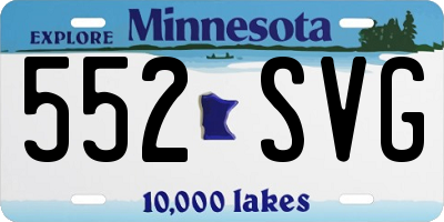 MN license plate 552SVG