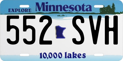 MN license plate 552SVH