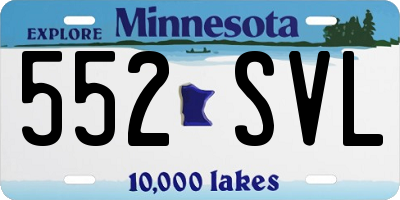 MN license plate 552SVL