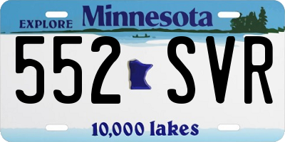 MN license plate 552SVR